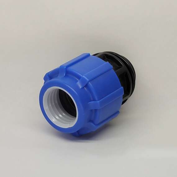 Муфта ПЭ с ВР 32x3/4" ТПК-АКВА, Размер муфты с резьбой: 32x3/4", фото , изображение 3