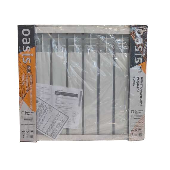 Радиатор биметаллический ЭКО OASIS 500/80 12 секц., фото , изображение 3