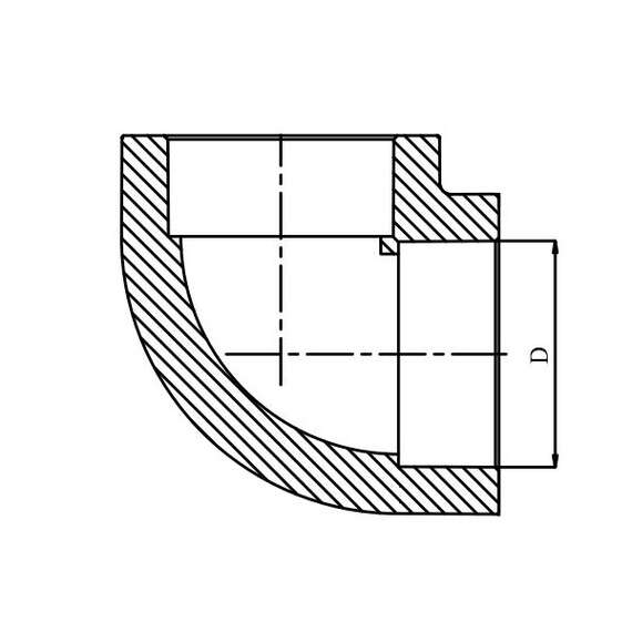 Угол полипропиленовый 90° 75 сер. HEISSKRAFT, Диаметр трубы ППР: 75, фото , изображение 2