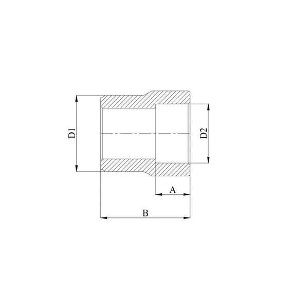Муфта полипропиленовая переходная ВН/НР 50x32 сер. HEISSKRAFT, Размер ВН/НР: 50x32, фото , изображение 2