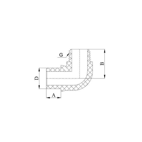 Угол резьбовой полипропиленовый с пластиковой НР 25x3/4" сер. HEISSKRAFT, Размер с металлической НР: 25x3/4", Диаметр трубы ППР: 25, фото , изображение 2 Угол резьбовой полипропиленовый с пластиковой НР 25x3/4" сер. HEISSKRAFT, Размер с металлической НР: 25x3/4", Диаметр трубы ППР: 25, фото , изображение 2