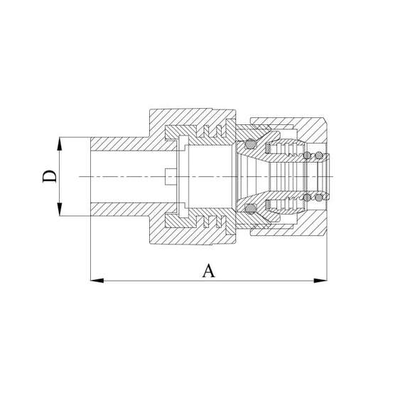 Муфта полипропиленовая резьбовая обжимная  20x16 сер. HEISSKRAFT, фото , изображение 2