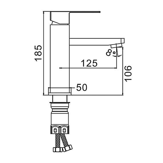 Смеситель для раковины F10802 FRAP, фото , изображение 3