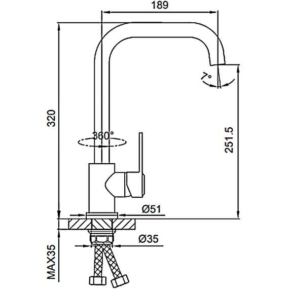 Смеситель для кухни R42052-20 FRUD, фото , изображение 3