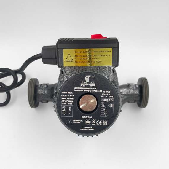 Насос циркуляционный GRS25/6 PUMPMAN, фото , изображение 2 Насос циркуляционный GRS25/6 PUMPMAN, фото , изображение 2