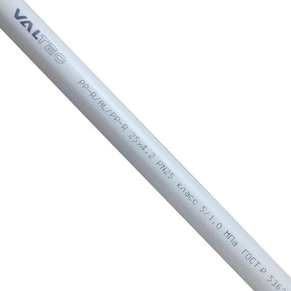 Труба полипропиленовая Ф25x4.2 PN25 бел. алюминий VALTEC, Диаметр трубы ППР: 25, фото , изображение 3