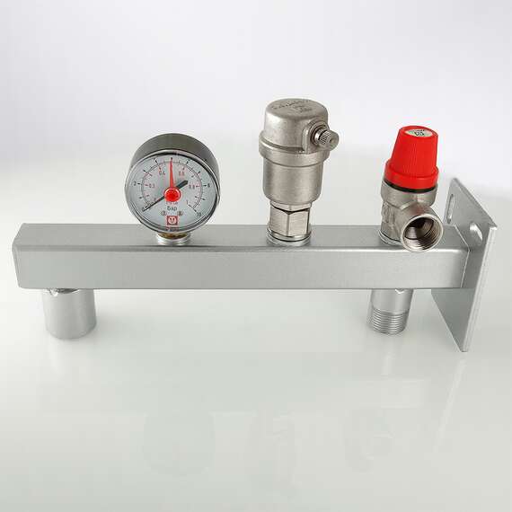 Группа безопасности стальная консольная (с манометрами 0-4 бар)  VALTEC, фото , изображение 3