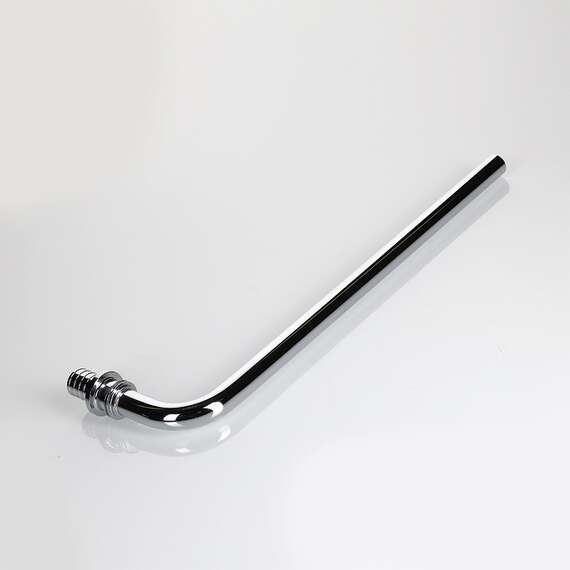 Угольник с хромированной латунной трубкой с плавным поворотом короткий 20(2,8) х 15, L300 мм VALTEC, Диаметр трубы МП: 20, Размер аксиального фитинга: 20(2,8) х 15, L300 мм, фото , изображение 2