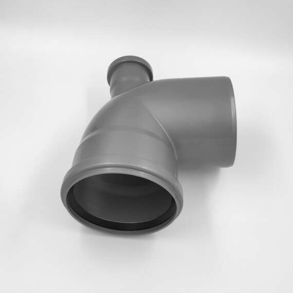 Отвод с выходом на 50 внутр. канализация D 110x90° сзади Lammin, Диаметр канализационной трубы: 110, Тип отвода: сзади, фото , изображение 2