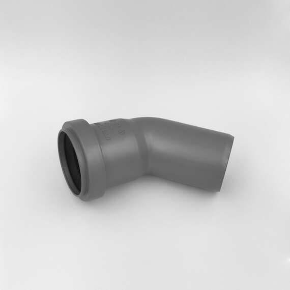 Отвод внутр. канализация D 50x15° Lammin, Диаметр канализационной трубы: 50, Угол наклона: 15°, фото , изображение 2