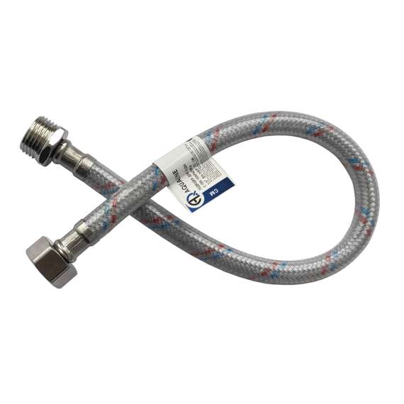 Гибкая подводка для воды с ПВХ покрытием 40см G1/2"ВР-G1/2"НР AQUALINE, Длина гибкой подводки (см): 40, фото 