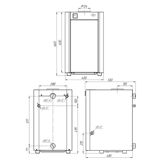 Газовый котел ТАГАНРОГ ГАЗОАППАРАТ ЛУЧ КСГВ-20 TGV-307, фото , изображение 5
