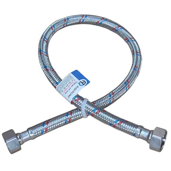 Гибкая подводка для воды 100см G1/2"ВР-G1/2"ВР ст/гайка AQUALINE, Длина гибкой подводки (см): 100, фото , изображение 2