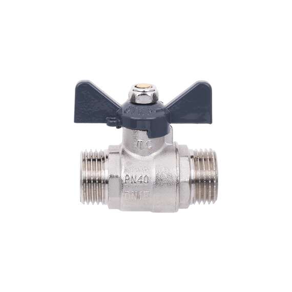 Кран шаровой AQUALINK НР-НР  1/2" бабочка, фото , изображение 2