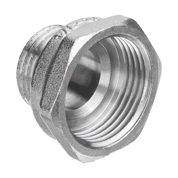 Переходник ВН-НР никель 1/2"x3/8" AQUALINK, Размер перехода: 1/2"x3/8", фото , изображение 2