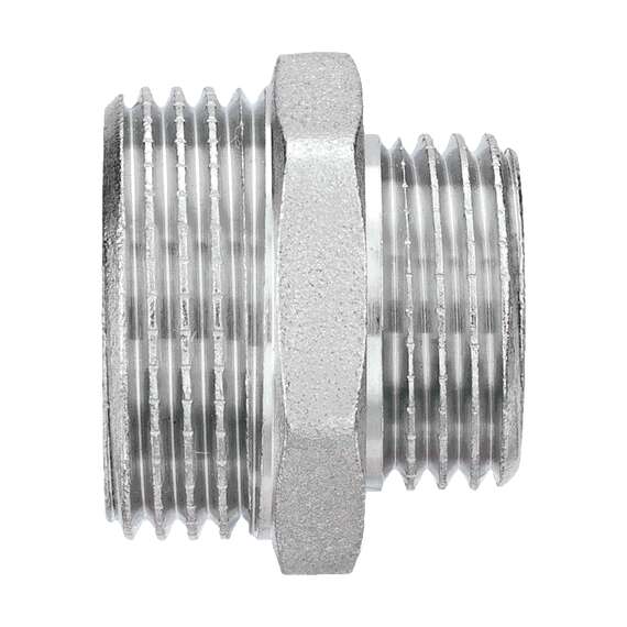 Ниппель переходной никель 1/2"x3/8" AQUALINK, Диаметр: 1/2", Размер перехода: 1/2"x3/8", фото , изображение 2