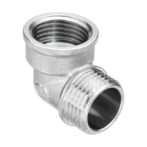 Угольник ВР-НР никель 1/2" 90° AQUALINK, Диаметр: 1/2", фото 