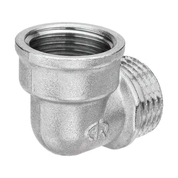 Угольник ВР-НР никель 1/2" 90° AQUALINK, Диаметр: 1/2", фото , изображение 2