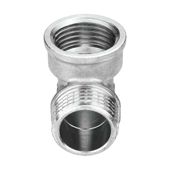 Угольник ВР-НР никель 1/2" 90° AQUALINK, Диаметр: 1/2", фото , изображение 3