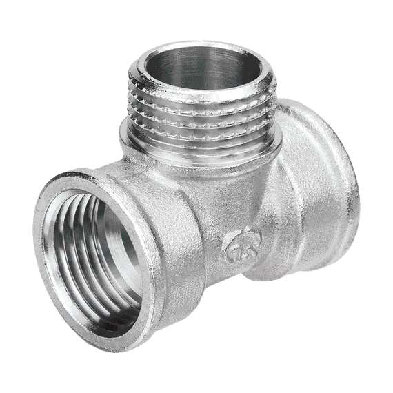 Тройник переходной ВР-НР-ВР никель 3/4"x1/2"x3/4" AQUALINK, фото 
