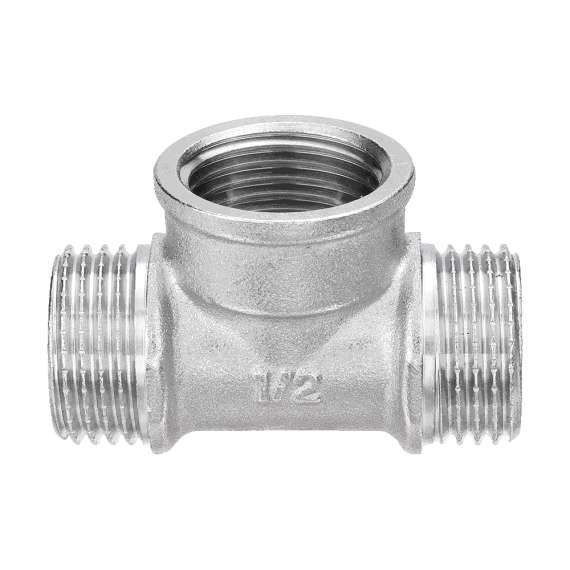 Тройник переходной НР-ВР-НР никель 3/4" AQUALINK, фото , изображение 3