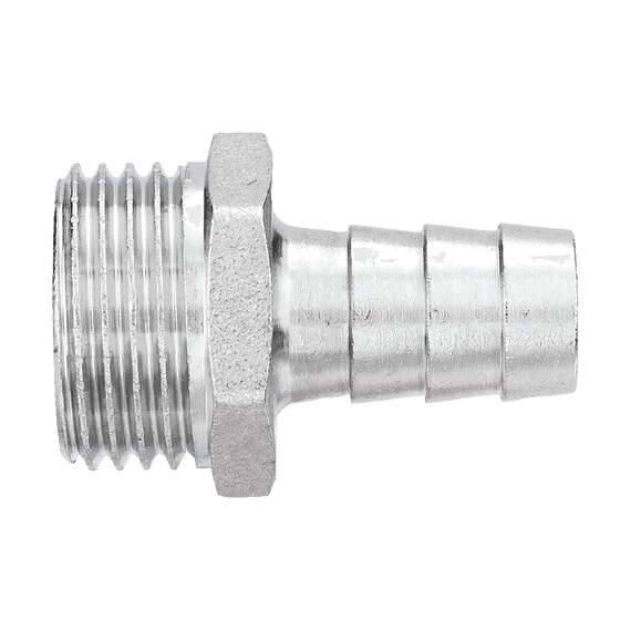 Штуцер для шланга НР никель 1/2"x14 AQUALINK, Диаметр: 1/2", Размер штуцера: 1/2"x14, фото , изображение 2