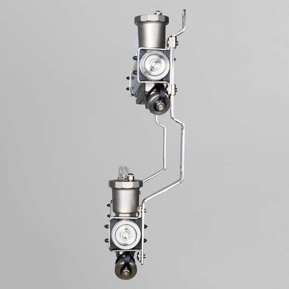 Коллекторная группа из нерж. стали с расходомерами и регул. клап. 1",10x3/4", "евроконус" VALTEC, Диаметр коллектора: 1", Количество выходов: 10, фото , изображение 5