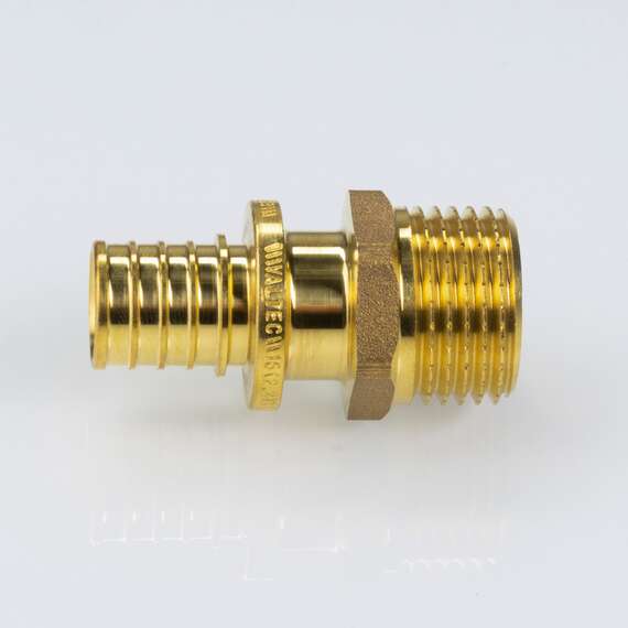 Муфта надвижная с переходом на наружную резьбу 25(3,5) х 1/2" VALTEC, Диаметр трубы МП: 25, Размер аксиального фитинга: 25(3,5) х 1/2", фото , изображение 2