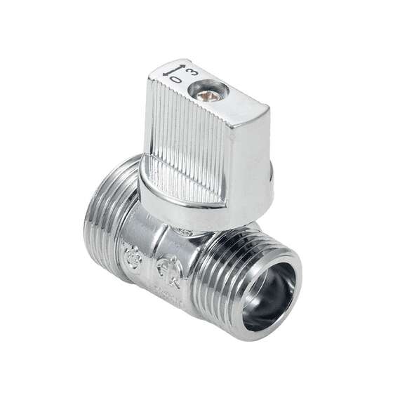 Кран шаровой AQUALINK МИНИ НР-НР хром 1/2"x3/4" флажок, фото 