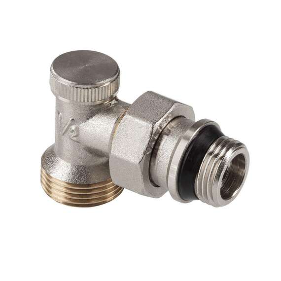 Клапан настроечный угловой с доп уплотнением, евроконус 1/2" VALTEC, фото 