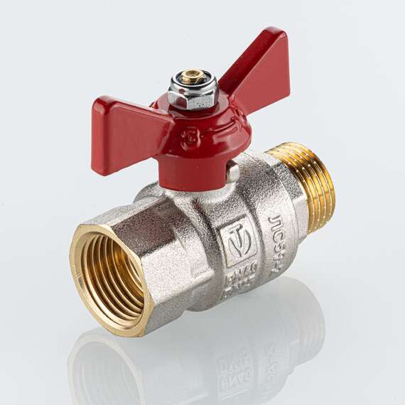 Кран шаровой VALTEC BASE-ГОСТ ВР-НР  1/2" бабочка, Размер запорной арматуры: 1/2", фото , изображение 2