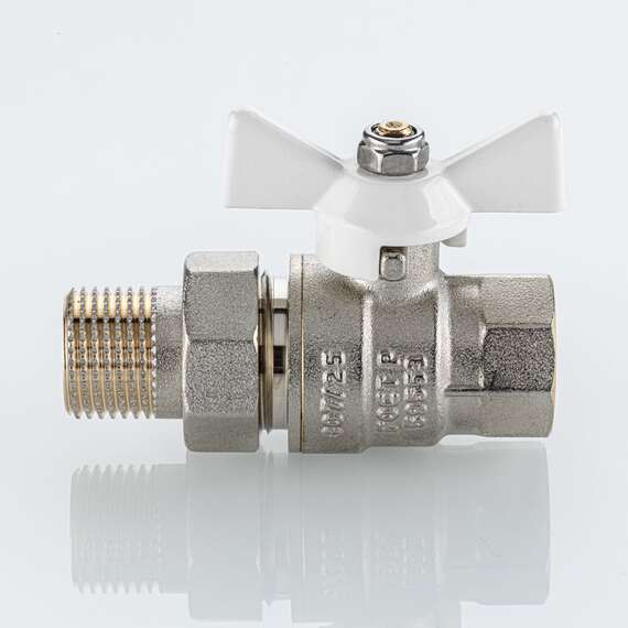 Кран шаровой VALTEC ГОСТ с полусгоном  1/2" белая бабочка, Размер запорной арматуры: 1/2", фото , изображение 4