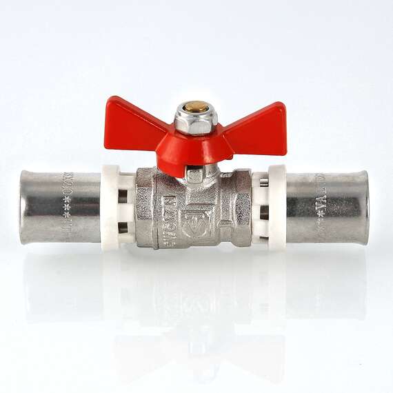 Кран шаровой VALTEC под пресс 16 бабочка, фото , изображение 2