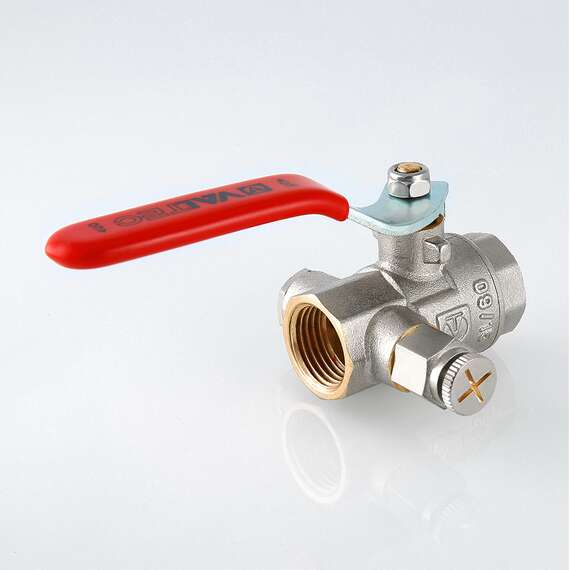 Кран шаровой VALTEC с дренажем и воздухоотводчиком 1/2" ручка, Размер запорной арматуры: 1/2", фото , изображение 2