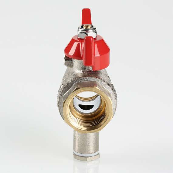 Кран шаровой VALTEC для подключения датчика температуры 1/2" ручка, Размер запорной арматуры: 1/2", фото , изображение 3