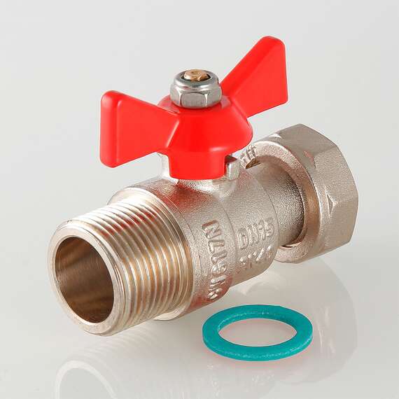 Кран шаровой VALTEC с накидной гайкой ВН-НР 1/2" бабочка, фото , изображение 3