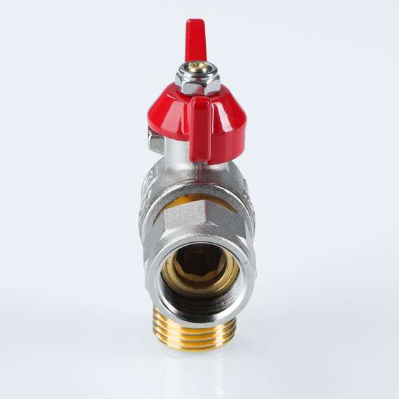 Кран шаровой VALTEC угловой с накидной гайкой и НР 3/4" бабочка, фото , изображение 2