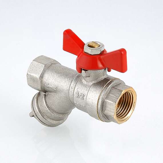 Кран шаровой VALTEC с фильтром 1/2" бабочка, фото , изображение 3