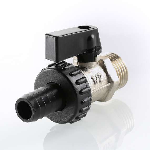 Кран шаровой VALTEC дренажный со штуцером 1/2" бабочка, фото , изображение 2