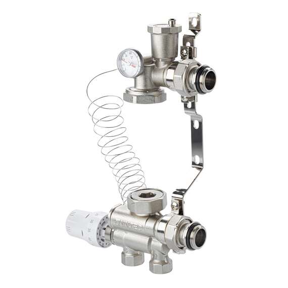 Насосно-смесительный узел VALTEC, c нижним подключением, без насоса 130 мм VALTEC, фото 