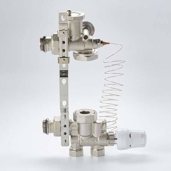 Насосно-смесительный узел VALTEC, c нижним подключением, без насоса 130 мм VALTEC, фото , изображение 2