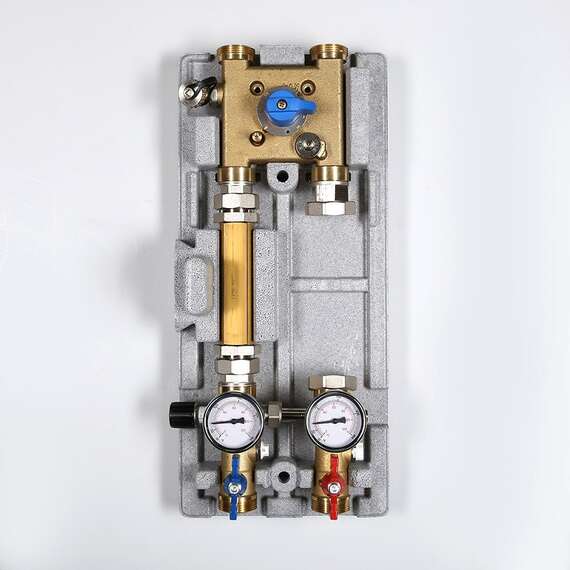 Насосная группа с байпасом и трехходовым клапаном для с-м VARIMIX 1 1/4"-3W-KV4 VALTEC, фото , изображение 2