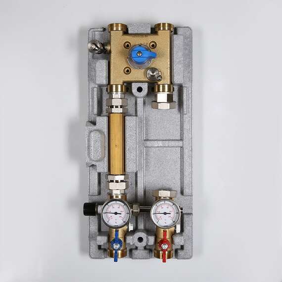 Насосная группа с байпасом и четырехходовым клапаном для с-м VARIMIX 1 1/4"-4W-KV4 VALTEC, фото , изображение 2