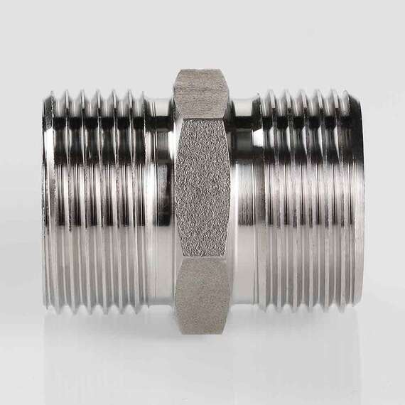 Ниппель нерж сталь  1/2х1/2" VALTEC, Размер фитинга из нерж стали: 1/2х1/2", фото , изображение 3