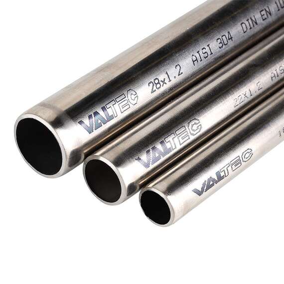 Труба нерж сталь 28x1,2 мм VALTEC (Россия), Диаметр трубы  из нержавеющей стали: 28, фото 
