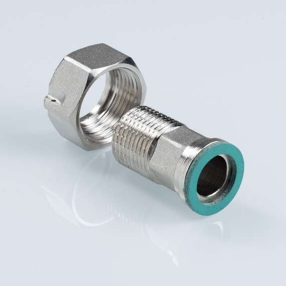 Полусгон с накидной гайкой для счетчика с обратным клапаном 1/2" VALTEC, Диаметр: 1/2", фото , изображение 3