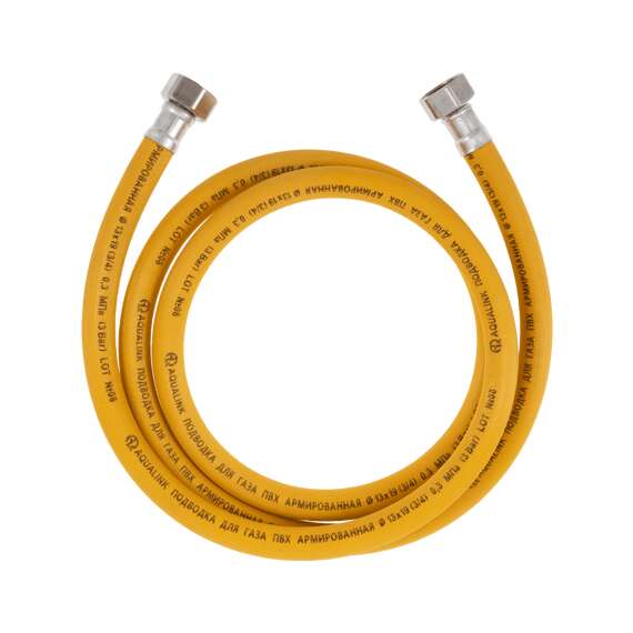 Гибкая подводка для газа ПВХ 100см 1/2" ВР/ВР AQUALINK(Россия), Длина гибкой подводки (см): 100, фото , изображение 2