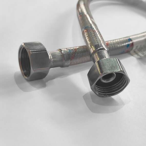 Гибкая подводка для воды с ПВХ покрытием 120см G1/2"ВР-G1/2"ВР AQUALINE, Длина гибкой подводки (см): 120, фото , изображение 2