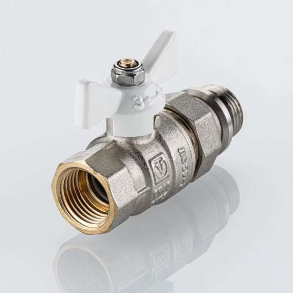 Кран шаровой VALTEC ГОСТ с полусгоном с доп.уплотнением  3/4" белая бабочка, фото , изображение 3