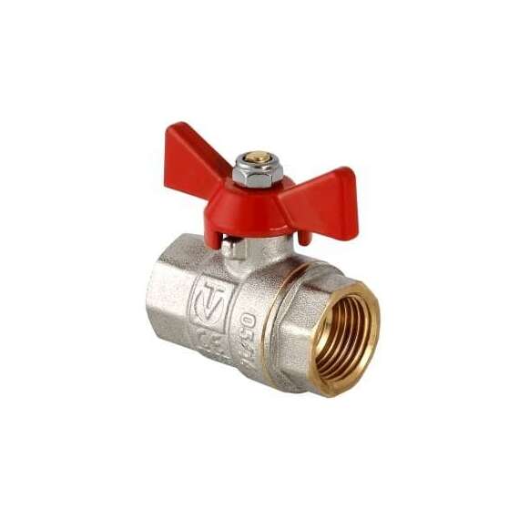 Кран шаровой VALTEC BASE ВР-ВР  3/4" бабочка, Размер запорной арматуры: 3/4", фото 